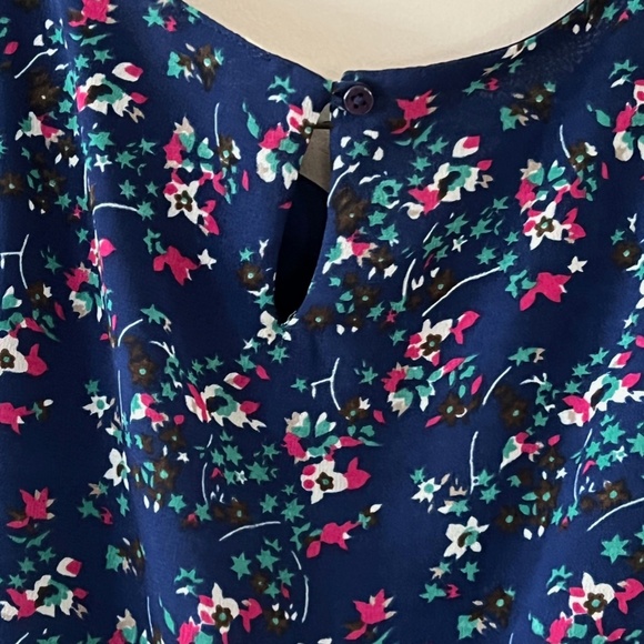 Blue Floral Summer Sleeveless Dress by Japna Size Small - Picture 4 of 5